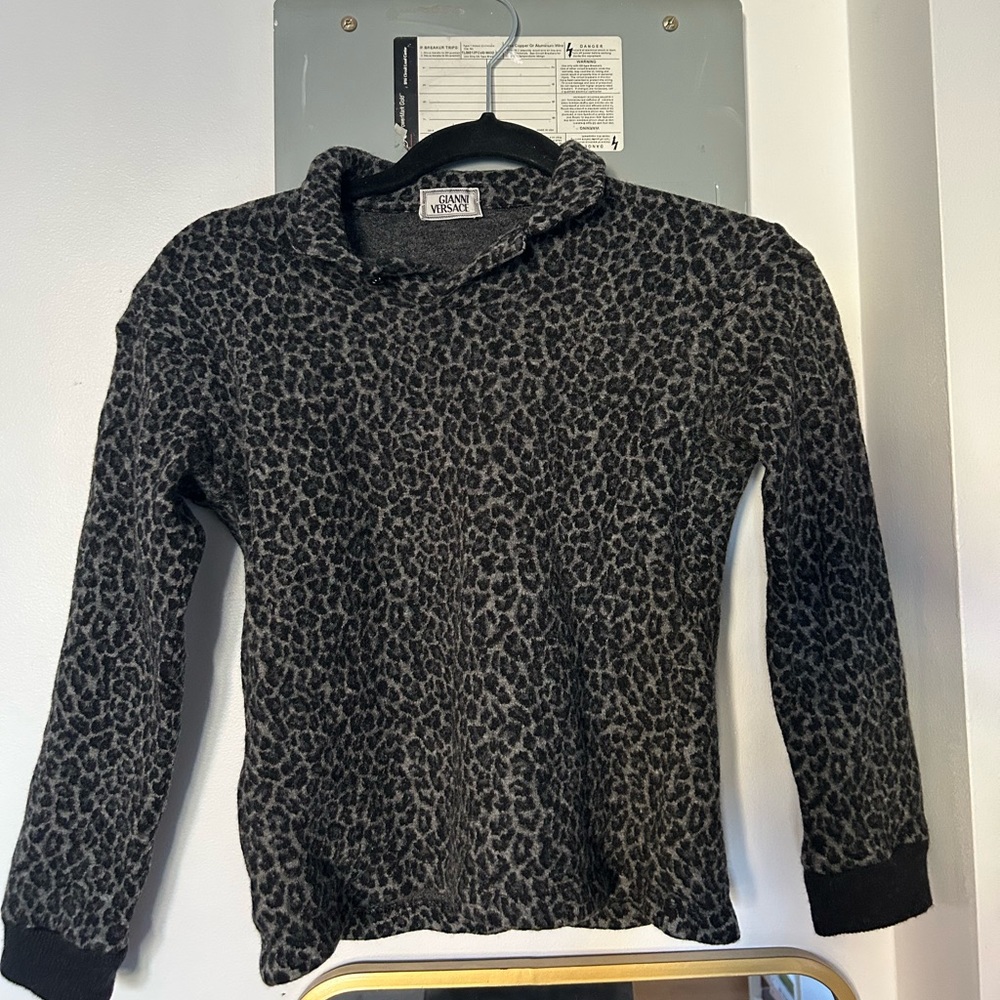 Versace leopard wool sweater